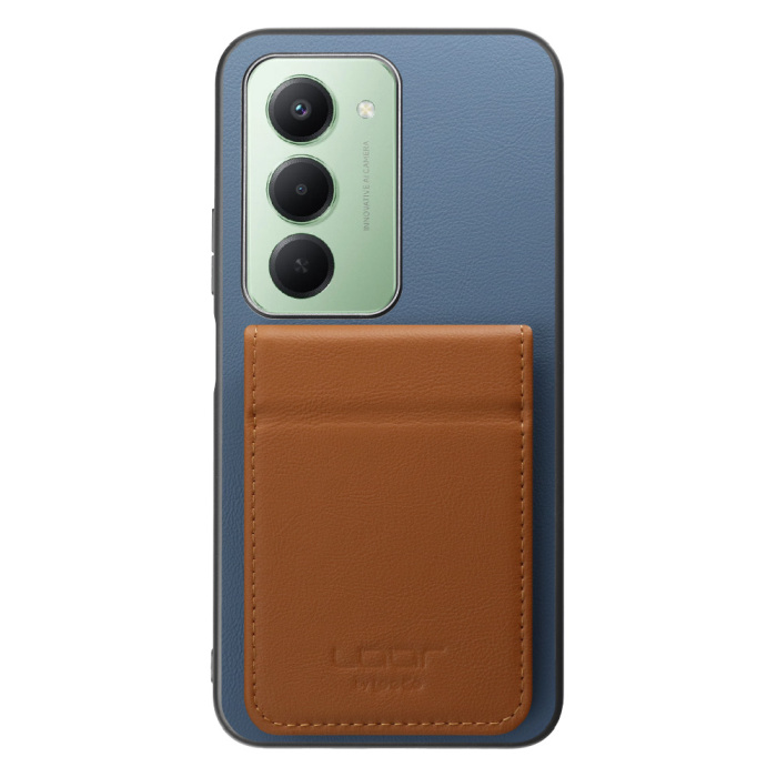 [ LOOF BASIC-SHELL SLIM CARD 2カード ] Xiaomi REDMI 15 5G  ケース 背面 カード収納 カード入れ カードポケット カバー スマホケース 薄型 大容量 本革 [ Xiaomi REDMI 15 5G ]