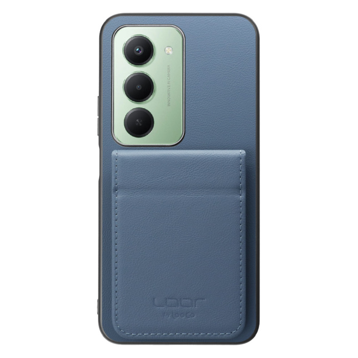 [ LOOF BASIC-SHELL SLIM CARD 2カード ] Xiaomi REDMI 15 5G  ケース 背面 カード収納 カード入れ カードポケット カバー スマホケース 薄型 大容量 本革 [ Xiaomi REDMI 15 5G ]