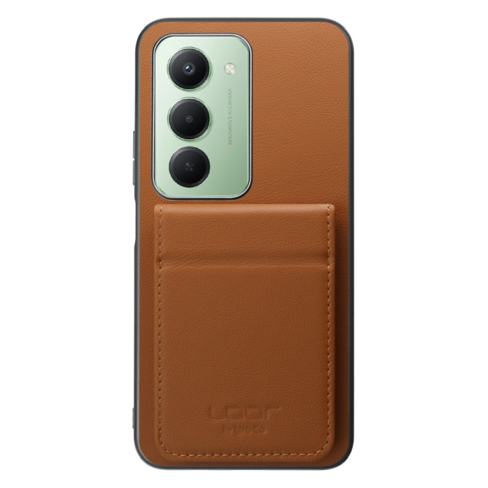 [ LOOF BASIC-SHELL SLIM CARD 2カード ] Xiaomi REDMI 15 5G  ケース 背面 カード収納 カード入れ カードポケット カバー スマホケース 薄型 大容量 本革 [ Xiaomi REDMI 15 5G ]