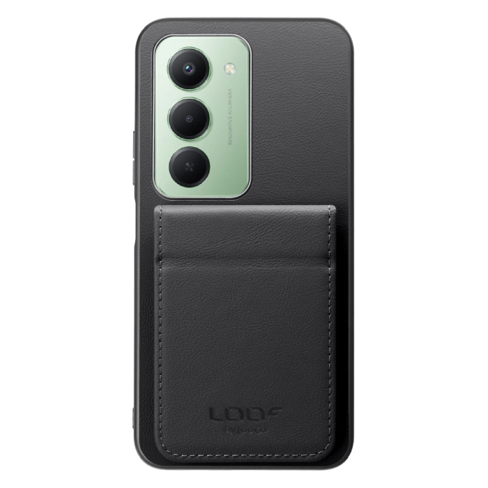 [ LOOF BASIC-SHELL SLIM CARD 2カード ] Xiaomi REDMI 15 5G  ケース 背面 カード収納 カード入れ カードポケット カバー スマホケース 薄型 大容量 本革 [ Xiaomi REDMI 15 5G ]