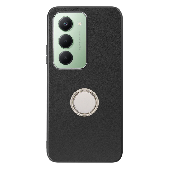 [ LOOF RING-SHELL (シンプル Ver.) ] Xiaomi REDMI 15 5G  スマホケース 背面 ケース カバー ハードケース スマホリング リング付き 本革 ストラップホール [ Xiaomi REDMI 15 5G ]