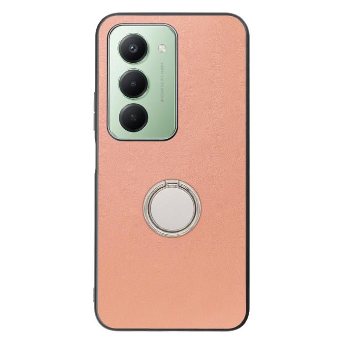 [ LOOF RING-SHELL (シンプル Ver.) ] Xiaomi REDMI 15 5G  スマホケース 背面 ケース カバー ハードケース スマホリング リング付き 本革 ストラップホール [ Xiaomi REDMI 15 5G ]