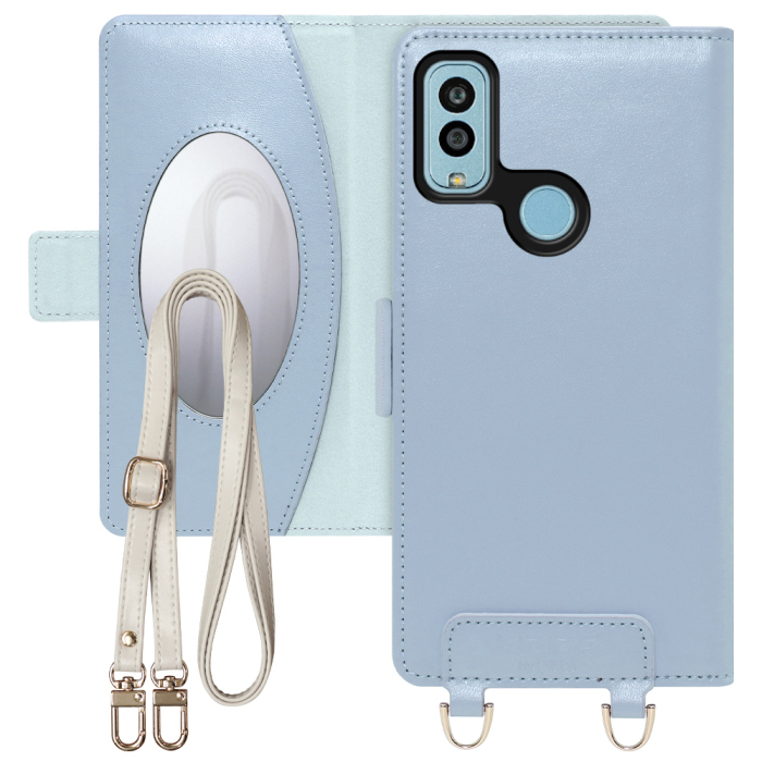 [ LOOF SWEET MIRROR Series ] Android One S9 / DIGNO? SANGA edition AndroidOne S9 andoroidones9 スマホケース  ショルダー付き手帳型スマホケース ミラー付き カードポケット 本革 [ Android One S9 ]