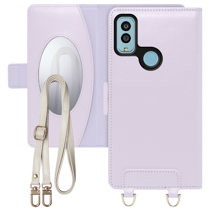 [ LOOF SWEET MIRROR Series ] Android One S9 / DIGNO? SANGA edition AndroidOne S9 andoroidones9 スマホケース  ショルダー付き手帳型スマホケース ミラー付き カードポケット 本革 [ Android One S9 ]