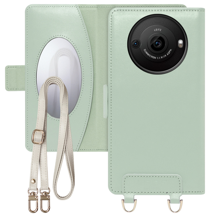 [ LOOF SWEET MIRROR Series ] AQUOS R8 pro SH-51D R8pro AQUOSR8pro スマホケース  ショルダー付き手帳型スマホケース ミラー付き カードポケット 本革 [ AQUOS R8 pro ]