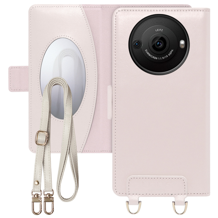 [ LOOF SWEET MIRROR Series ] AQUOS R8 pro SH-51D R8pro AQUOSR8pro スマホケース  ショルダー付き手帳型スマホケース ミラー付き カードポケット 本革 [ AQUOS R8 pro ]