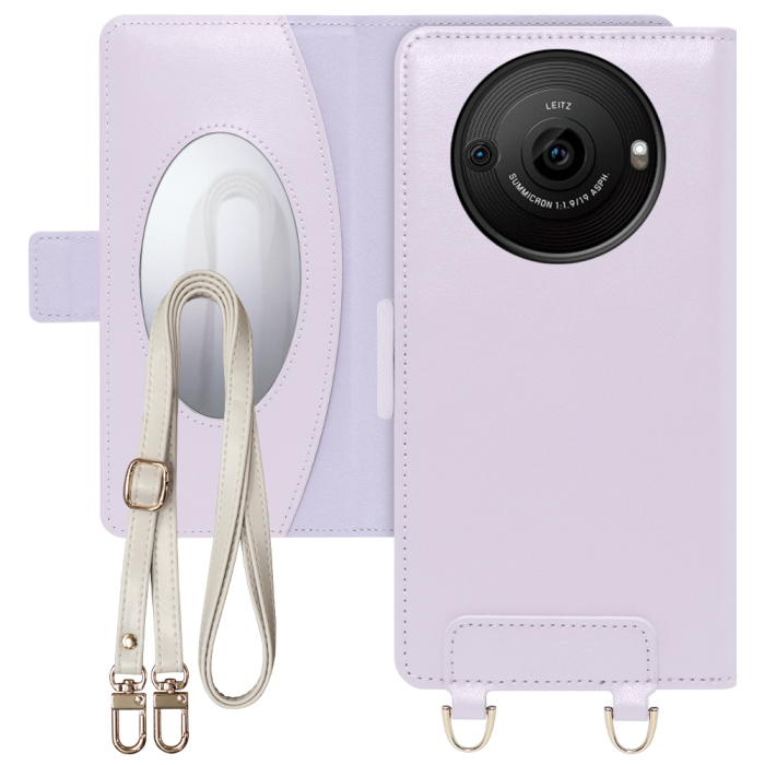 [ LOOF SWEET MIRROR Series ] AQUOS R8 pro SH-51D R8pro AQUOSR8pro スマホケース  ショルダー付き手帳型スマホケース ミラー付き カードポケット 本革 [ AQUOS R8 pro ]