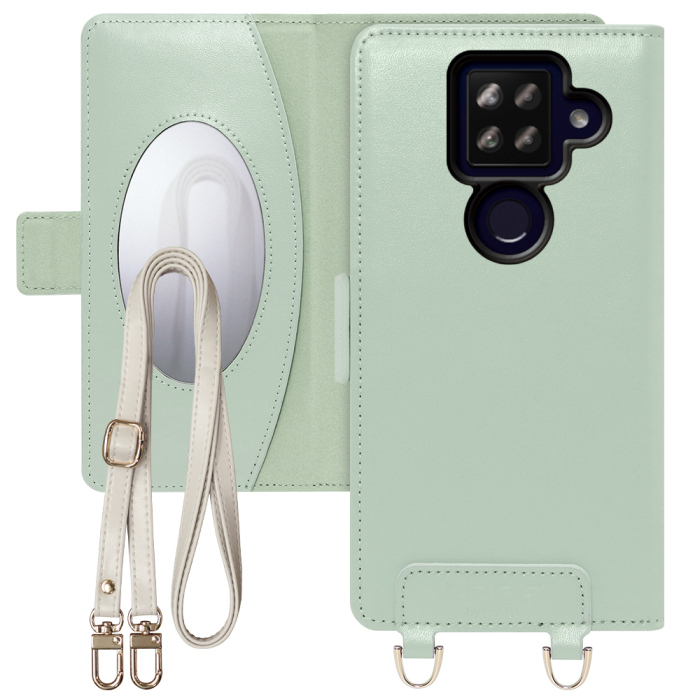 [ LOOF SWEET MIRROR Series ] AQUOS sense4 plus sense4plus sense 4plus sense 4 スマホケース  ショルダー付き手帳型スマホケース ミラー付き カードポケット 本革 [ AQUOS sense4 plus ]