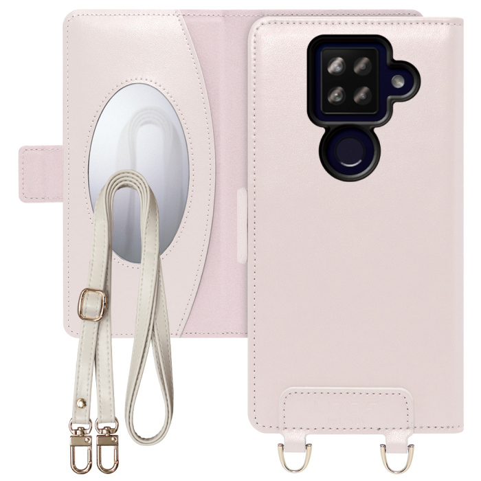 [ LOOF SWEET MIRROR Series ] AQUOS sense4 plus sense4plus sense 4plus sense 4 スマホケース  ショルダー付き手帳型スマホケース ミラー付き カードポケット 本革 [ AQUOS sense4 plus ]