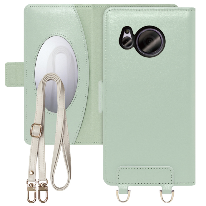 [ LOOF SWEET MIRROR Series ] AQUOS sense7 Plus sense7plus 7plus sense 7 スマホケース  ショルダー付き手帳型スマホケース ミラー付き カードポケット 本革 [ AQUOS sense7 Plus ]