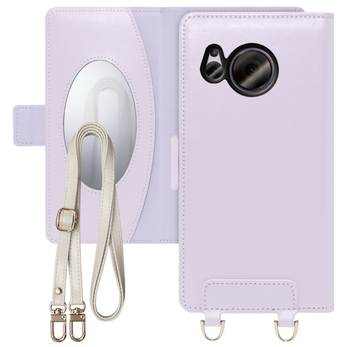 [ LOOF SWEET MIRROR Series ] AQUOS sense7 Plus sense7plus 7plus sense 7 スマホケース  ショルダー付き手帳型スマホケース ミラー付き カードポケット 本革 [ AQUOS sense7 Plus ]