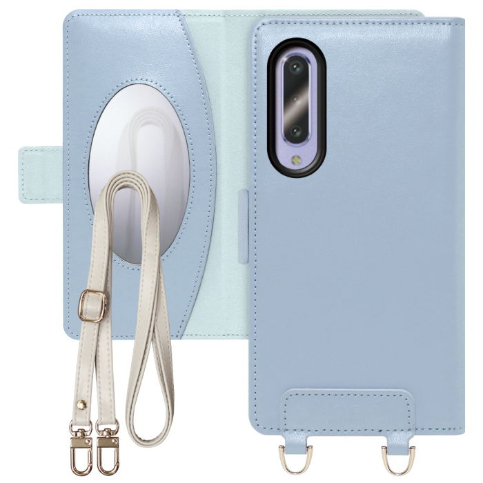 [ LOOF SWEET MIRROR Series ] AQUOS zero5G Basic zero5gbasic zero 5G basic スマホケース  ショルダー付き手帳型スマホケース ミラー付き カードポケット 本革 [ AQUOS zero5G Basic ]