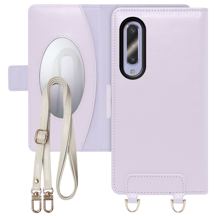 [ LOOF SWEET MIRROR Series ] AQUOS zero5G Basic zero5gbasic zero 5G basic スマホケース  ショルダー付き手帳型スマホケース ミラー付き カードポケット 本革 [ AQUOS zero5G Basic ]