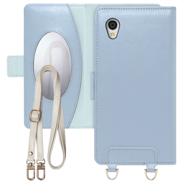 [ LOOF SWEET MIRROR Series ] AQUOS sense 2 / sense2 かんたん sense2 sense2かんたん スマホケース  ショルダー付き手帳型スマホケース ミラー付き カードポケット 本革 [ AQUOS sense 2 / sense2 かんたん ]