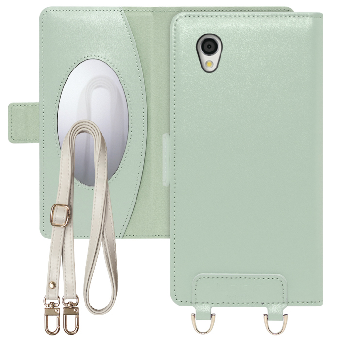 [ LOOF SWEET MIRROR Series ] AQUOS sense 2 / sense2 かんたん sense2 sense2かんたん スマホケース  ショルダー付き手帳型スマホケース ミラー付き カードポケット 本革 [ AQUOS sense 2 / sense2 かんたん ]