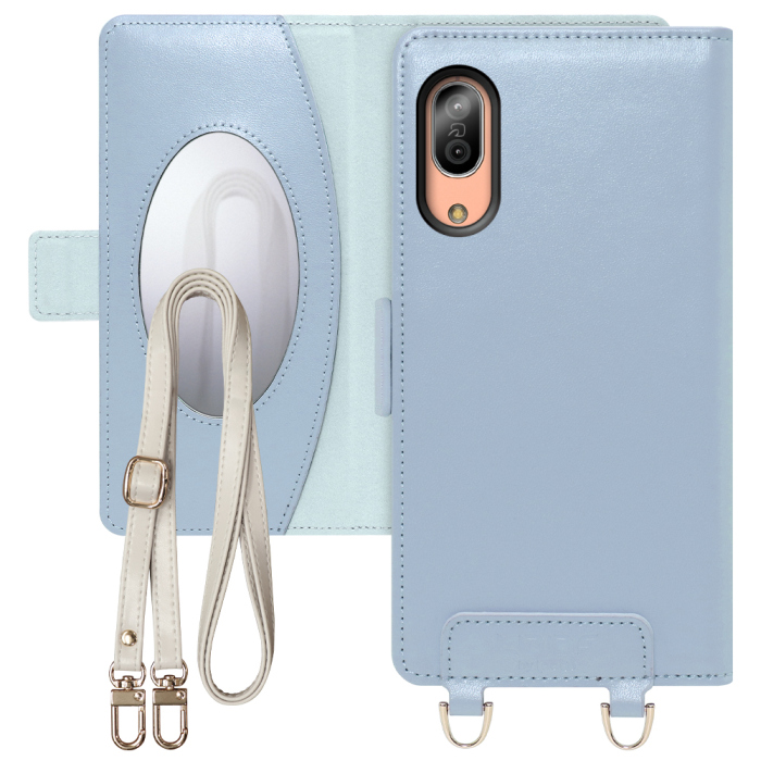 [ LOOF SWEET MIRROR Series ] AQUOS sense3 / sense3 lite / sense3 basic sense 3 3lite 3basic sense3lite sense3basic スマホケース  ショルダー付き手帳型スマホケース ミラー付き カードポケット 本革 [ AQUOS sense3 / sense3 lite / sense3 basic ]
