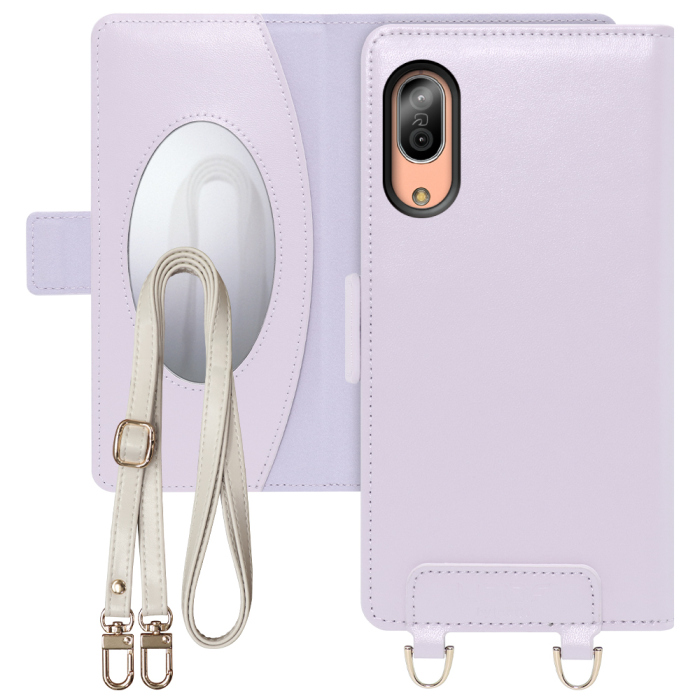 [ LOOF SWEET MIRROR Series ] AQUOS sense3 / sense3 lite / sense3 basic sense 3 3lite 3basic sense3lite sense3basic スマホケース  ショルダー付き手帳型スマホケース ミラー付き カードポケット 本革 [ AQUOS sense3 / sense3 lite / sense3 basic ]