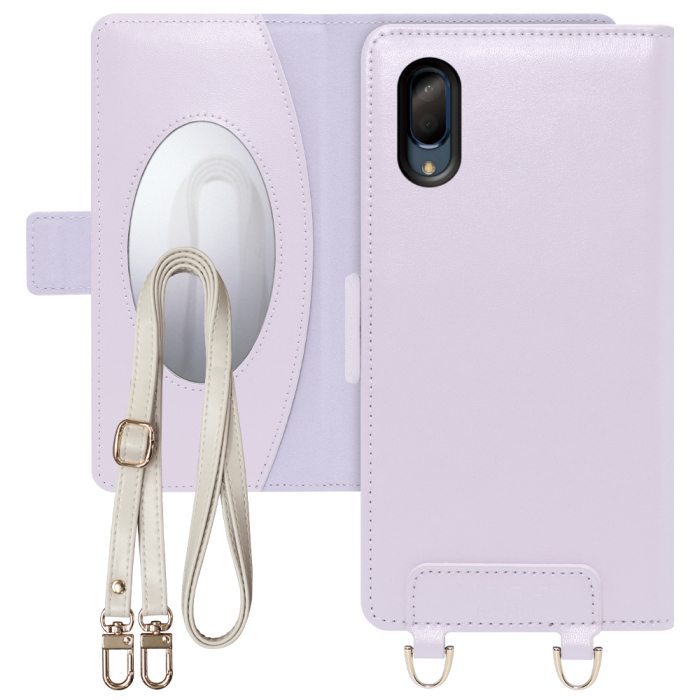 [ LOOF SWEET MIRROR Series ] AQUOS sense3 plus / sense3 plus サウンド SHV46 sense 3plus 3plusサウンド sense3plus スマホケース  ショルダー付き手帳型スマホケース ミラー付き カードポケット 本革 [ AQUOS sense3 plus / sense3 plus サウンド ]
