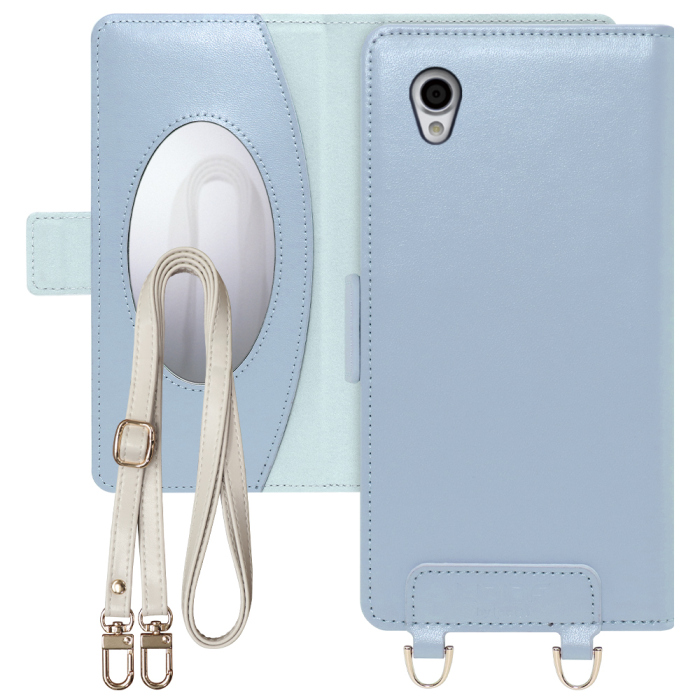 [ LOOF SWEET MIRROR Series ] AQUOS sense plus SH-M07  senseplus senseplus スマホケース  ショルダー付き手帳型スマホケース ミラー付き カードポケット 本革 [ AQUOS sense plus ]