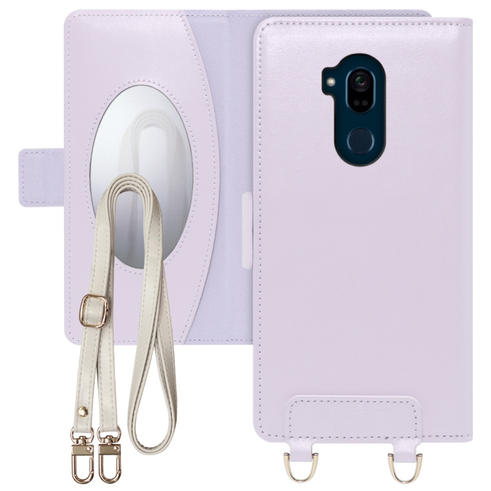 [ LOOF SWEET MIRROR Series ] Android One X5 Androidone X5 androidoneX5 スマホケース  ショルダー付き手帳型スマホケース ミラー付き カードポケット 本革 [ Android One X5 ]