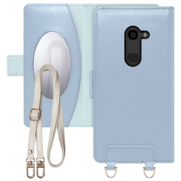 [ LOOF SWEET MIRROR Series ] AQUOS zero 801SH / SH-M10 ゼロ zero スマホケース  ショルダー付き手帳型スマホケース ミラー付き カードポケット 本革 [ AQUOS zero ]