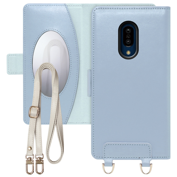 [ LOOF SWEET MIRROR Series ] AQUOS zero2 SH-01M / SHV47 ゼロ2 zero2 スマホケース  ショルダー付き手帳型スマホケース ミラー付き カードポケット 本革 [ AQUOS zero2 ]