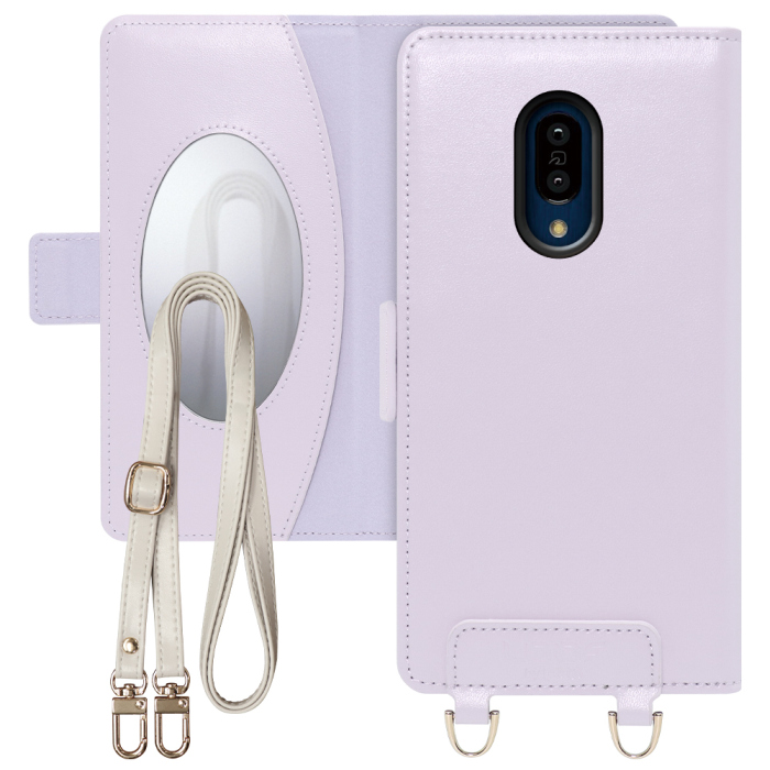 [ LOOF SWEET MIRROR Series ] AQUOS zero2 SH-01M / SHV47 ゼロ2 zero2 スマホケース  ショルダー付き手帳型スマホケース ミラー付き カードポケット 本革 [ AQUOS zero2 ]