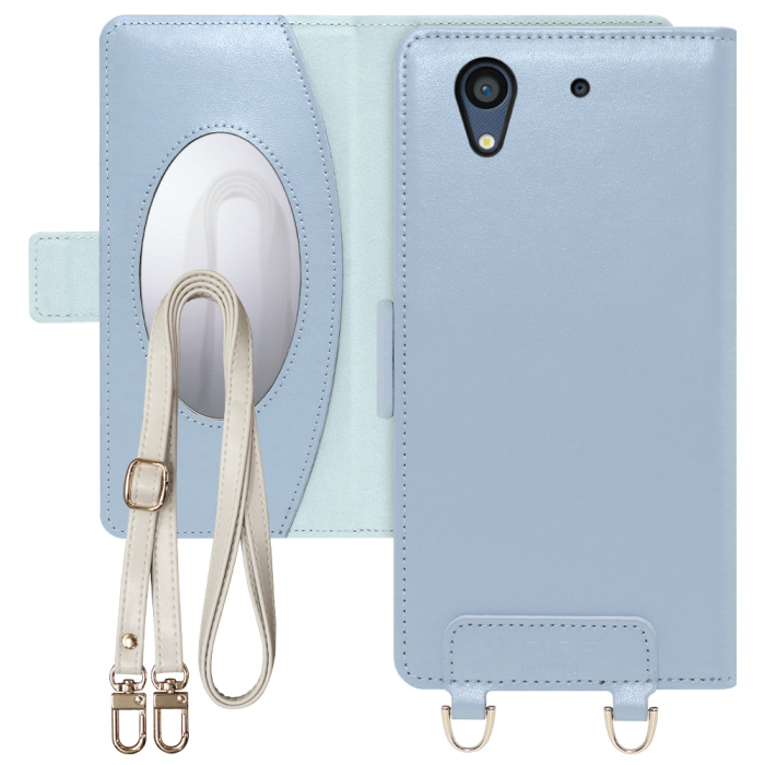 [ LOOF SWEET MIRROR Series ] arrows NX F-01K arrowsNX アローズ FUJITSU FCNT スマホケース  ショルダー付き手帳型スマホケース ミラー付き カードポケット 本革 [ arrows NX F-01K ]