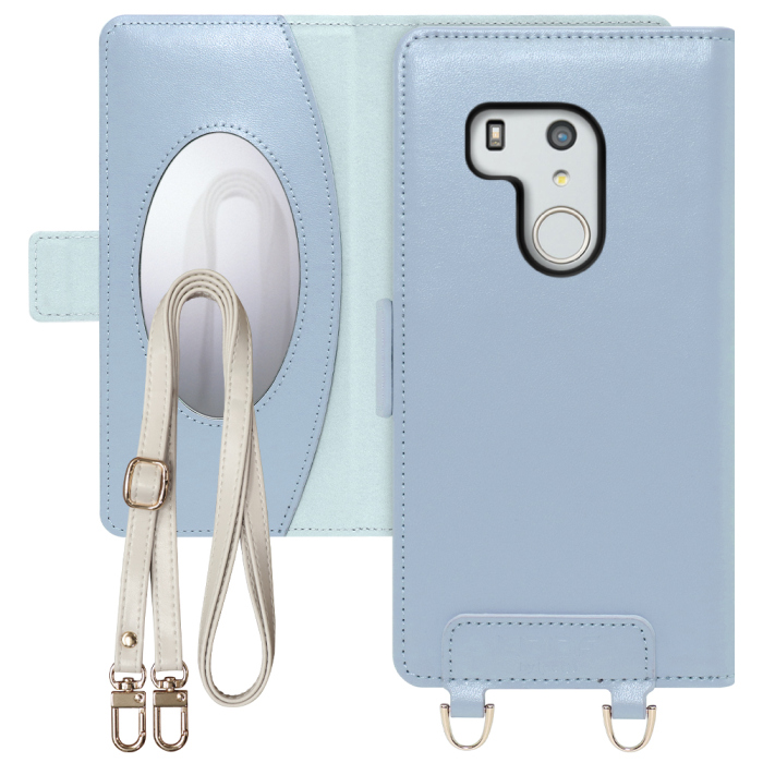 [ LOOF SWEET MIRROR Series ] arrows Be3 F-02L arrowsbe3 アローズ FUJITSU FCNT スマホケース  ショルダー付き手帳型スマホケース ミラー付き カードポケット 本革 [ arrows Be3 F-02L ]