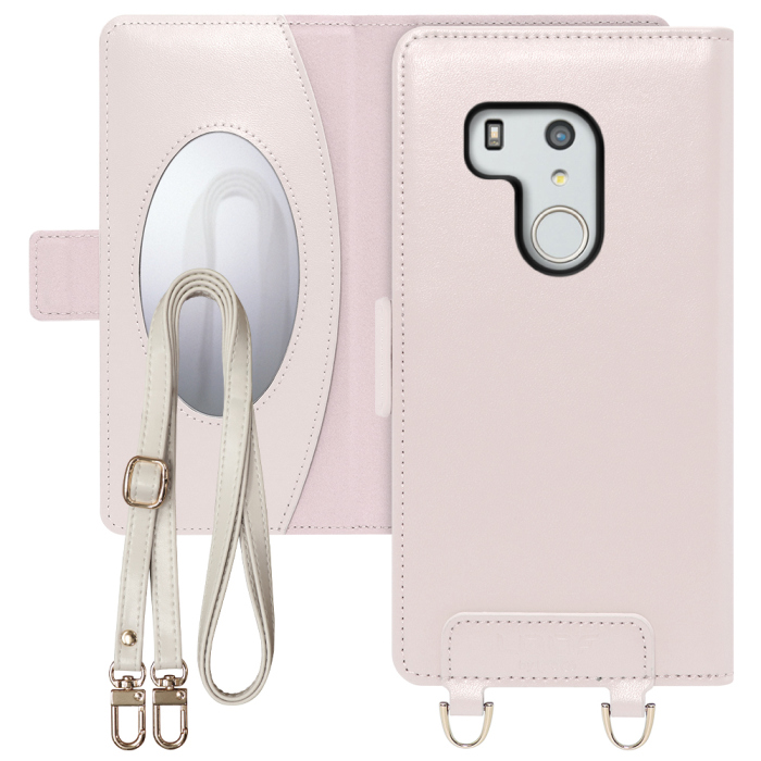 [ LOOF SWEET MIRROR Series ] arrows Be3 F-02L arrowsbe3 アローズ FUJITSU FCNT スマホケース  ショルダー付き手帳型スマホケース ミラー付き カードポケット 本革 [ arrows Be3 F-02L ]