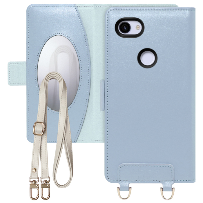 [ LOOF SWEET MIRROR Series ] Google Pixel 3a pixel3a ピクセル3a スマホケース  ショルダー付き手帳型スマホケース ミラー付き カードポケット 本革 [ Google Pixel 3a ]