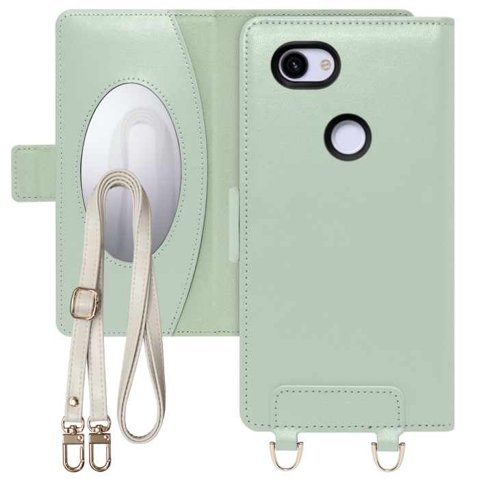 [ LOOF SWEET MIRROR Series ] Google Pixel 3a pixel3a ピクセル3a スマホケース  ショルダー付き手帳型スマホケース ミラー付き カードポケット 本革 [ Google Pixel 3a ]