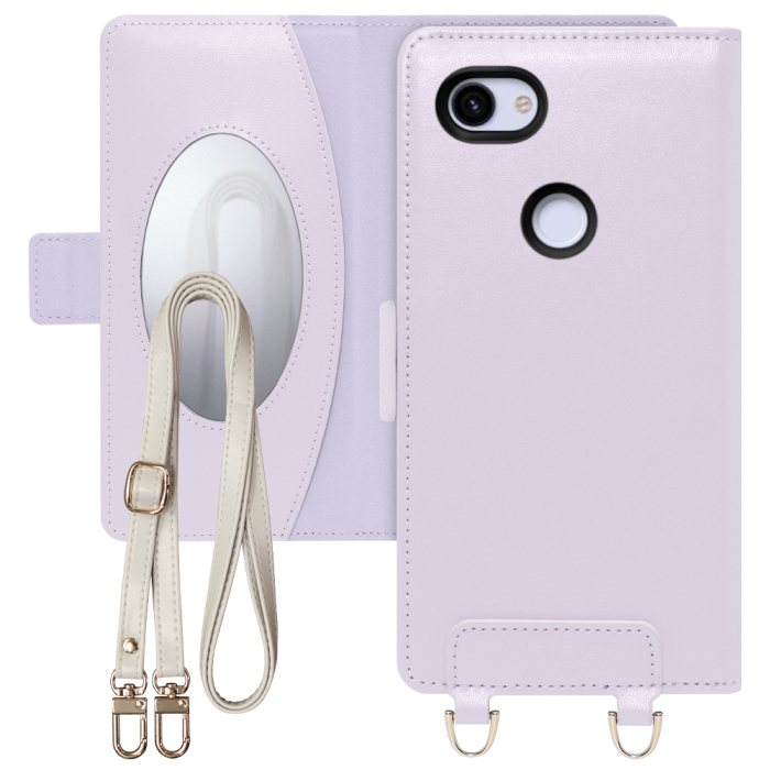 [ LOOF SWEET MIRROR Series ] Google Pixel 3a pixel3a ピクセル3a スマホケース  ショルダー付き手帳型スマホケース ミラー付き カードポケット 本革 [ Google Pixel 3a ]