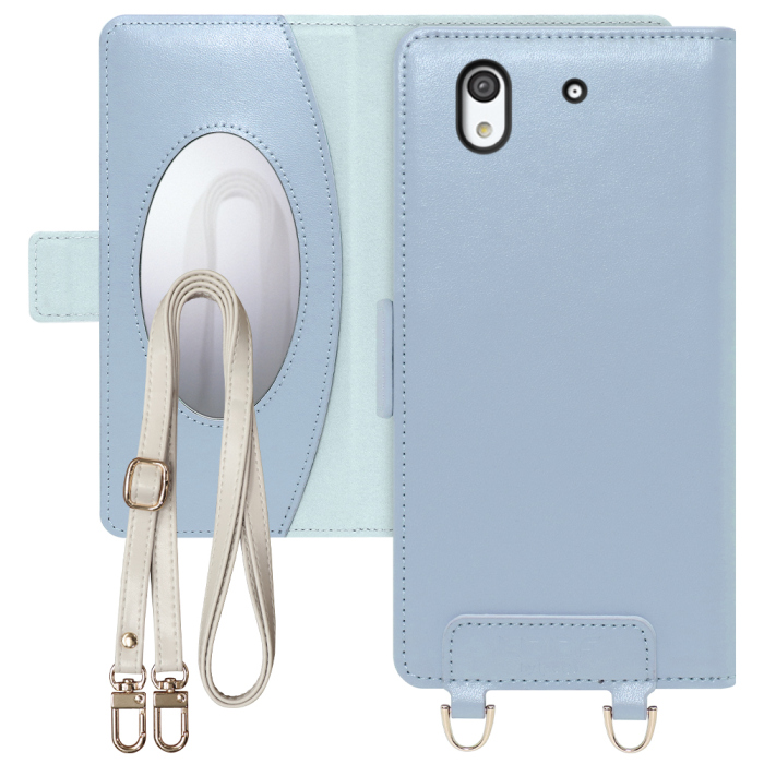 [ LOOF SWEET MIRROR Series ] arrows Be F-04K arrowsbe アローズ FUJITSU FCNT スマホケース  ショルダー付き手帳型スマホケース ミラー付き カードポケット 本革 [ arrows Be F-04K ]