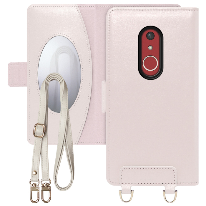 [ LOOF SWEET MIRROR Series ] arrows Be4 Plus F-41B arrowsbe4plus arrowsbe4 be4plus アローズ FUJITSU FCNT スマホケース  ショルダー付き手帳型スマホケース ミラー付き カードポケット 本革 [ arrows Be4 Plus(F-41B) ]