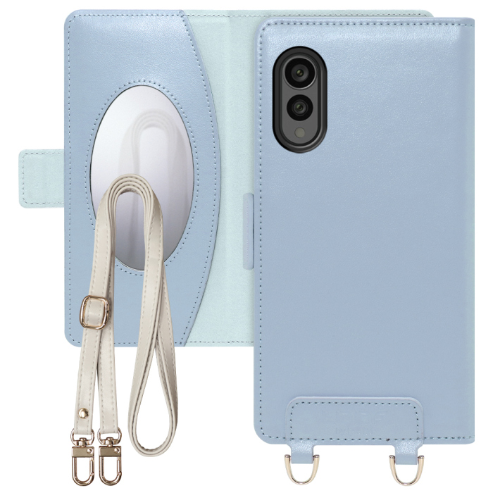 [ LOOF SWEET MIRROR Series ] arrows N F-51C arrowsn アローズ FUJITSU FCNT スマホケース  ショルダー付き手帳型スマホケース ミラー付き カードポケット 本革 [ arrows N F-51C ]