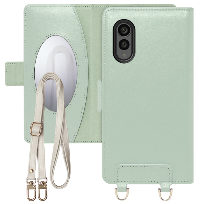 [ LOOF SWEET MIRROR Series ] arrows N F-51C arrowsn アローズ FUJITSU FCNT スマホケース  ショルダー付き手帳型スマホケース ミラー付き カードポケット 本革 [ arrows N F-51C ]