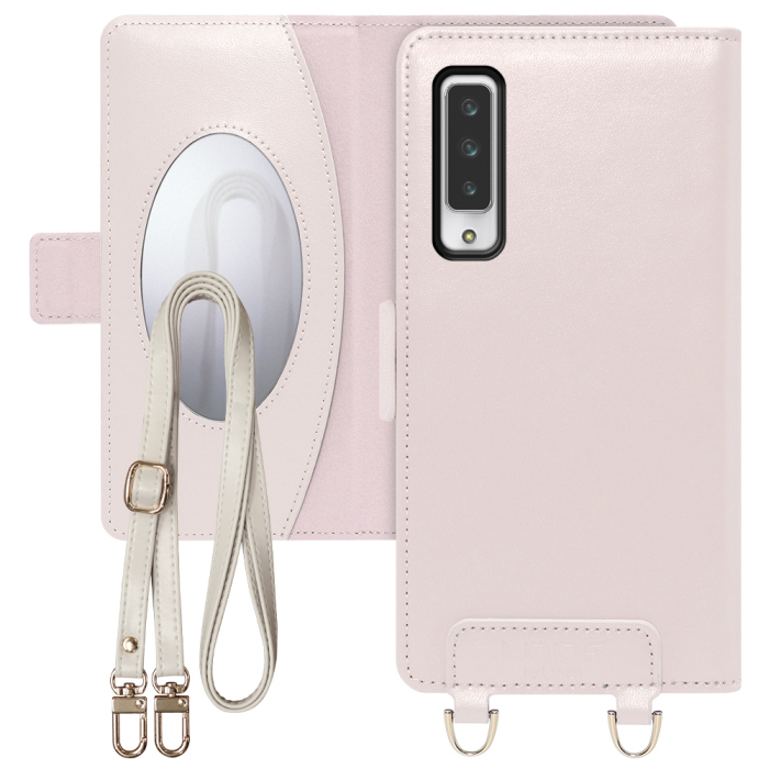 [ LOOF SWEET MIRROR Series ] arrows NX9 F-52A arrowsnx9 アローズ FUJITSU FCNT スマホケース  ショルダー付き手帳型スマホケース ミラー付き カードポケット 本革 [ arrows NX9(F-52A) ]