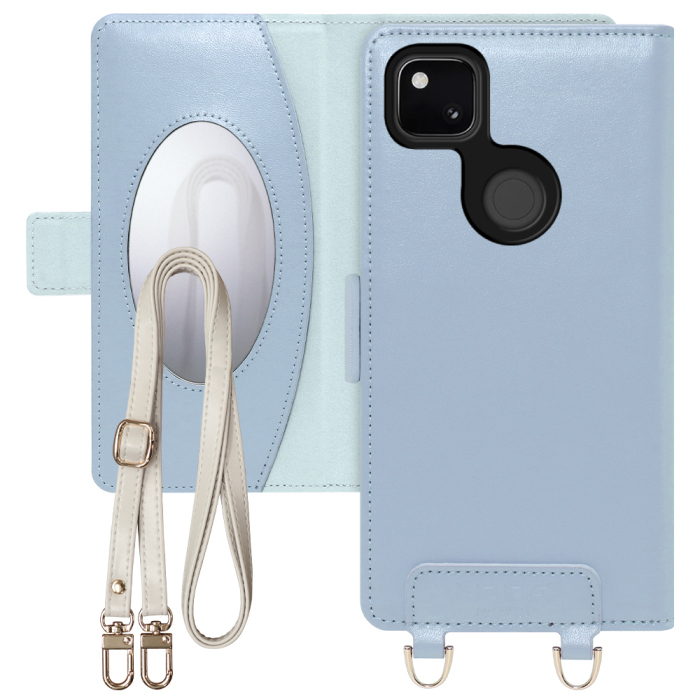 [ LOOF SWEET MIRROR Series ] Google Pixel 4a pixel4a googlepixel4a スマホケース  ショルダー付き手帳型スマホケース ミラー付き カードポケット 本革 [ Google Pixel 4a ]