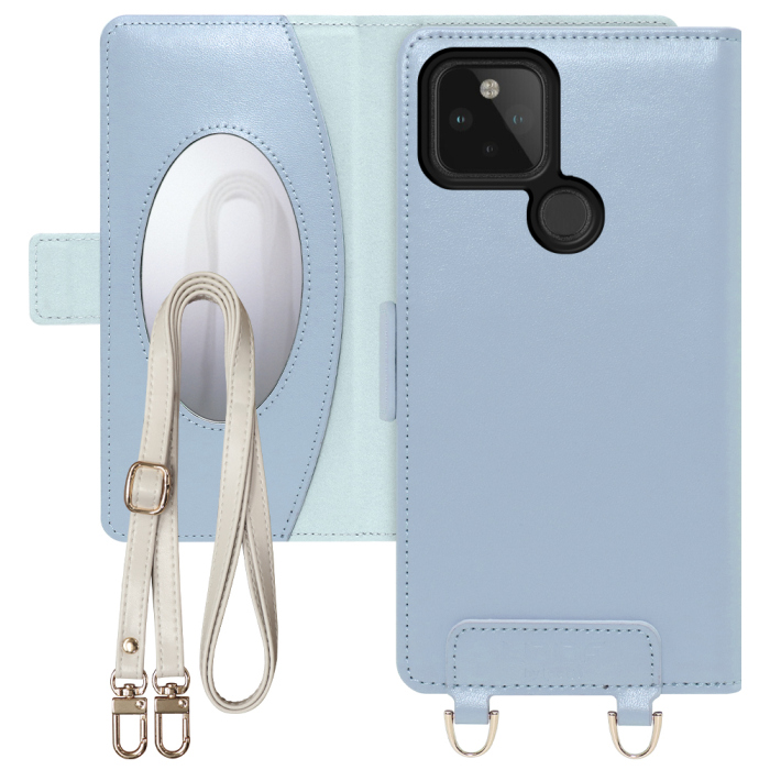 [ LOOF SWEET MIRROR Series ] Google Pixel 5 pixel5 Googlepixel5 スマホケース  ショルダー付き手帳型スマホケース ミラー付き カードポケット 本革 [ Google Pixel 5 ]