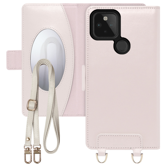[ LOOF SWEET MIRROR Series ] Google Pixel 4a 5G pixel4a5g googlepixel4a5g スマホケース  ショルダー付き手帳型スマホケース ミラー付き カードポケット 本革 [ Google Pixel 4a 5G ]