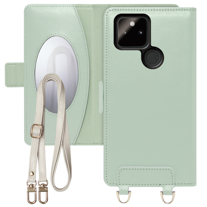 [ LOOF SWEET MIRROR Series ] Google Pixel 5a (5G) Googlepixel5a5g pixel5a5g pixel5a スマホケース  ショルダー付き手帳型スマホケース ミラー付き カードポケット 本革 [ Google Pixel 5a (5G) ]