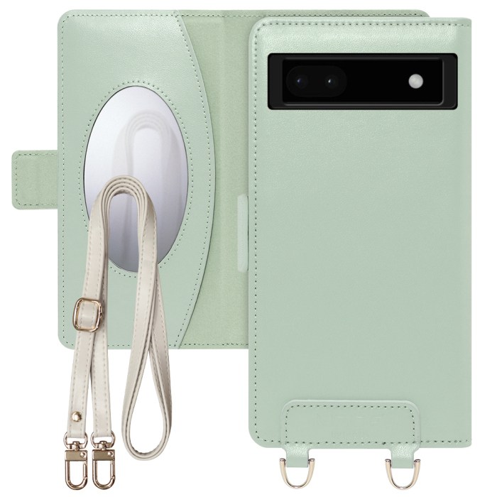 [ LOOF SWEET MIRROR Series ] Google Pixel 6a googlepixel6a pixel6a スマホケース  ショルダー付き手帳型スマホケース ミラー付き カードポケット 本革 [ Google Pixel 6a ]