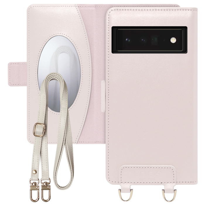 [ LOOF SWEET MIRROR Series ] Google Pixel 6 Pro Googlepixel6pro 6pro プロ ピクセル6pro スマホケース  ショルダー付き手帳型スマホケース ミラー付き カードポケット 本革 [ Google Pixel 6 Pro ]