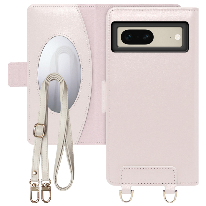 [ LOOF SWEET MIRROR Series ] Google pixel 7 googlepixel7 pixel7 ピクセル7 スマホケース  ショルダー付き手帳型スマホケース ミラー付き カードポケット 本革 [ Google Pixel 7 ]