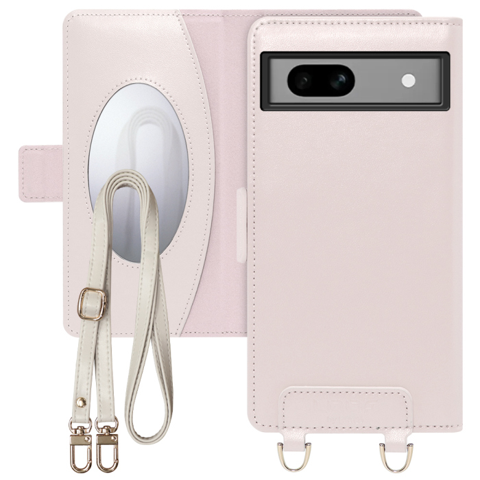 [ LOOF SWEET MIRROR Series ] Google Pixel 7a googlepixel7a pixel7a スマホケース  ショルダー付き手帳型スマホケース ミラー付き カードポケット 本革 [ Google Pixel 7a ]
