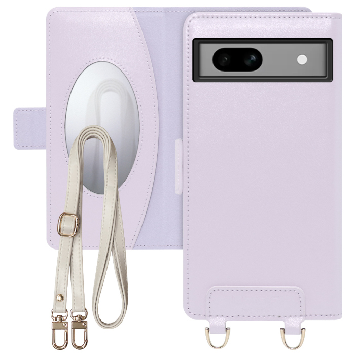 [ LOOF SWEET MIRROR Series ] Google Pixel 7a googlepixel7a pixel7a スマホケース  ショルダー付き手帳型スマホケース ミラー付き カードポケット 本革 [ Google Pixel 7a ]