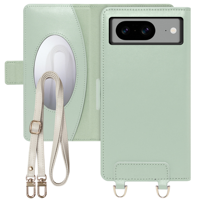 [ LOOF SWEET MIRROR Series ] Google pixel 8 googlepixel8 Pixel8 ピクセル8 スマホケース  ショルダー付き手帳型スマホケース ミラー付き カードポケット 本革 [ Google Pixel 8 ]