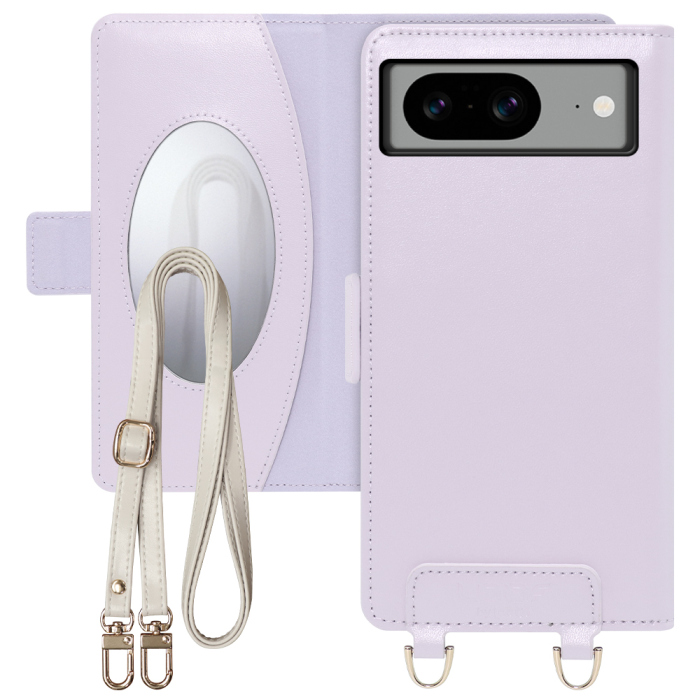[ LOOF SWEET MIRROR Series ] Google pixel 8 googlepixel8 Pixel8 ピクセル8 スマホケース  ショルダー付き手帳型スマホケース ミラー付き カードポケット 本革 [ Google Pixel 8 ]