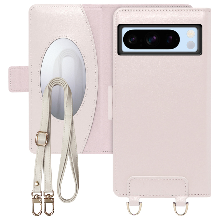 [ LOOF SWEET MIRROR Series ] Google pixel 8 Pro googlepixel8pro Pixel8 8Pro プロ ピクセル8Pro スマホケース  ショルダー付き手帳型スマホケース ミラー付き カードポケット 本革 [ Google Pixel 8 Pro ]